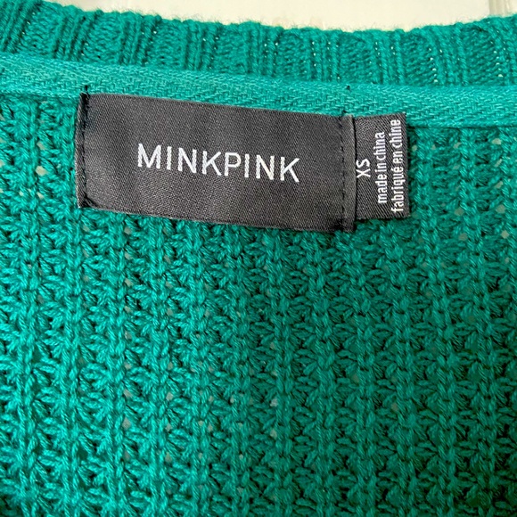 MINKPINK  Revolve Forest green XS hi-low sweater. GUC - Picture 2 of 4
